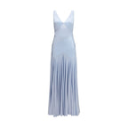 Self-Portrait Blue Viscose Casual Dress