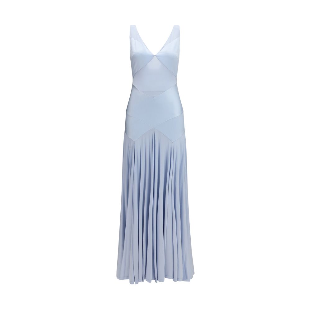 Self-Portrait Blue Viscose Casual Dress