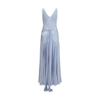 Self-Portrait Blue Viscose Casual Dress