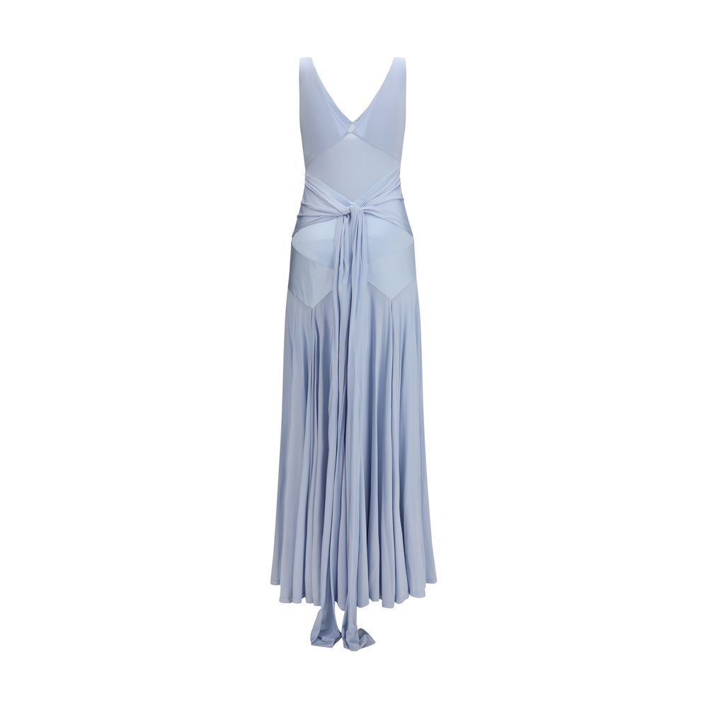 Self-Portrait Blue Viscose Casual Dress