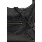 Balenciaga Black Lamb Ovis Aries Aries Shoulder Bag