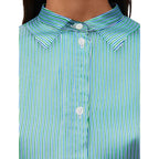 Loewe Blue Silk Pattern Shirt