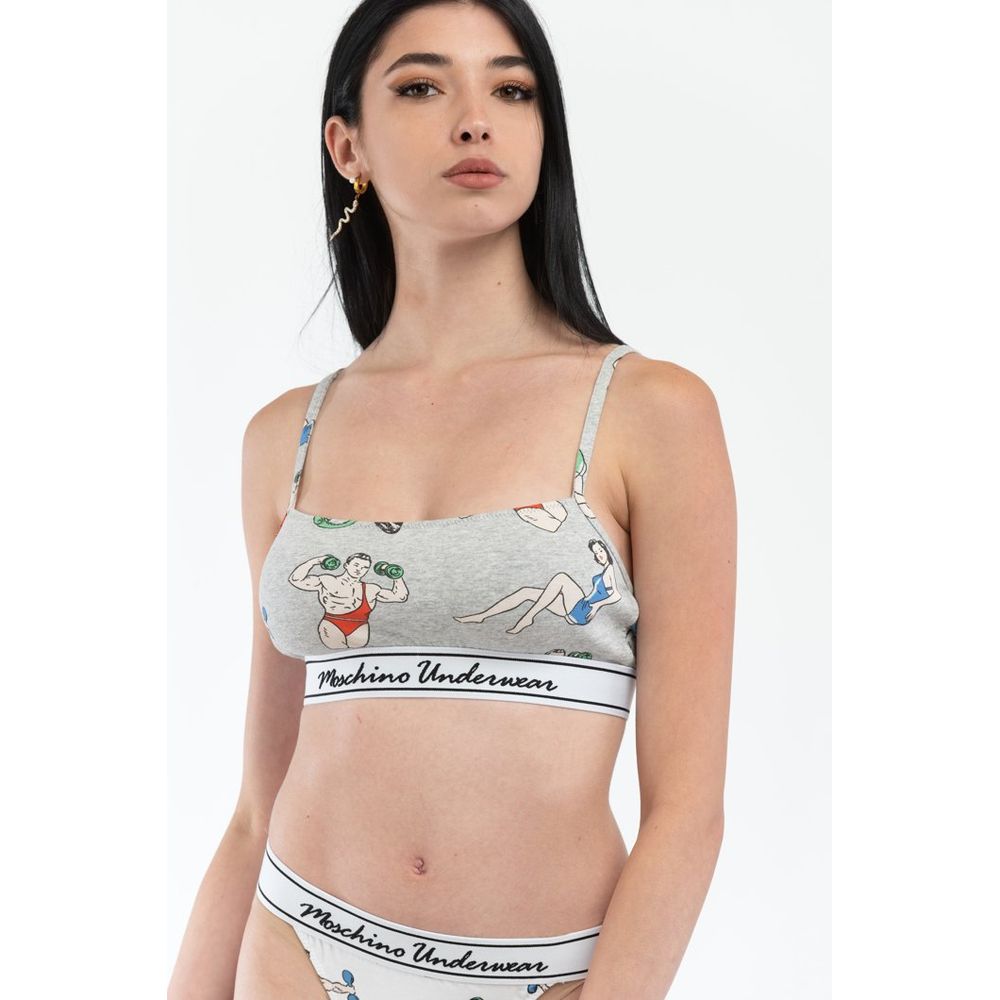 Moschino Gray Cotton Tank Tops