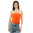Moschino Orange Viscose Long Sleeve T-Shirt