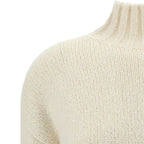 Jil Sander White Silk Sweatshirt