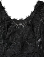 Dolce & Gabbana Black Lace Full Length Evening Gown Dress