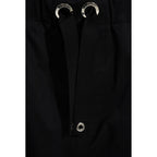 Versace Black Cotton Casual Pants