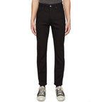 Acne Studios Black Cotton Straight-Leg Jeans