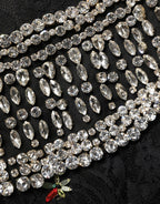 Dolce & Gabbana Black Sequin Embellished Sheath Mini Dress