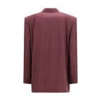 Saint Laurent Purple Silk Blazer