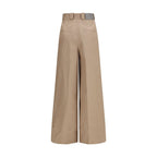 Balenciaga Beige Cotton Flared Pants