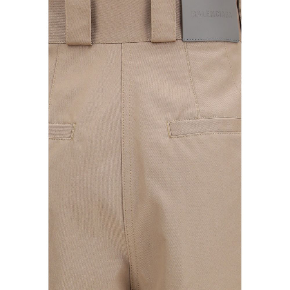Balenciaga Beige Cotton Flared Pants