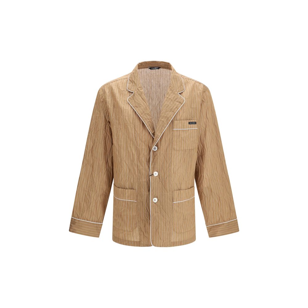 Dolce & Gabbana Beige Linen Robe
