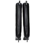 The Attico Black Leather High Heel Boots