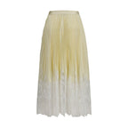 Self-Portrait Bicolor Polyester Midi Skirt