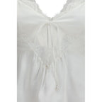 Self-Portrait White Polyester Shirt