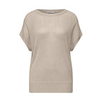 Street One Beige Viscose Sleeveles Sweater