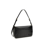 PINKO Black Calf Leather Bos Taurus Shoulder Bag