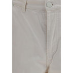 Ami Paris White Cotton Bermuda Shorts