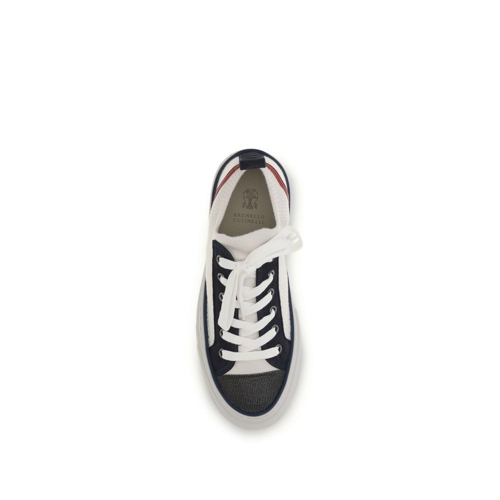 Brunello Cucinelli Multicolor Cotton Low Top Sneakers