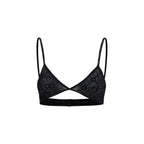 Marine Serre Black Polyamide Bra