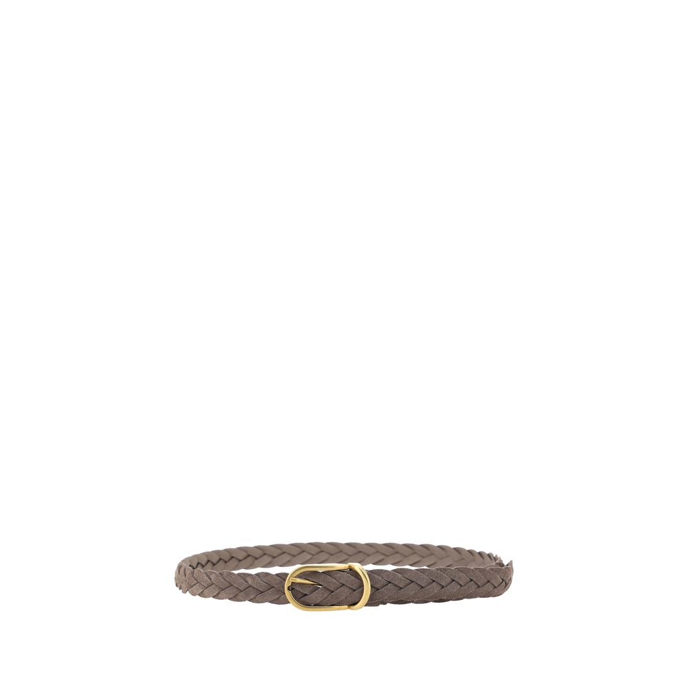 Brunello Cucinelli Brown Calf Leather Bos Taurus Regular Belt