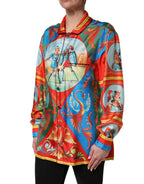 Dolce & Gabbana Multicolor Printed Long Sleeve Button Down Shirt Top