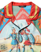 Dolce & Gabbana Multicolor Printed Long Sleeve Button Down Shirt Top