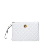 Versace White Leather Clutch Bag