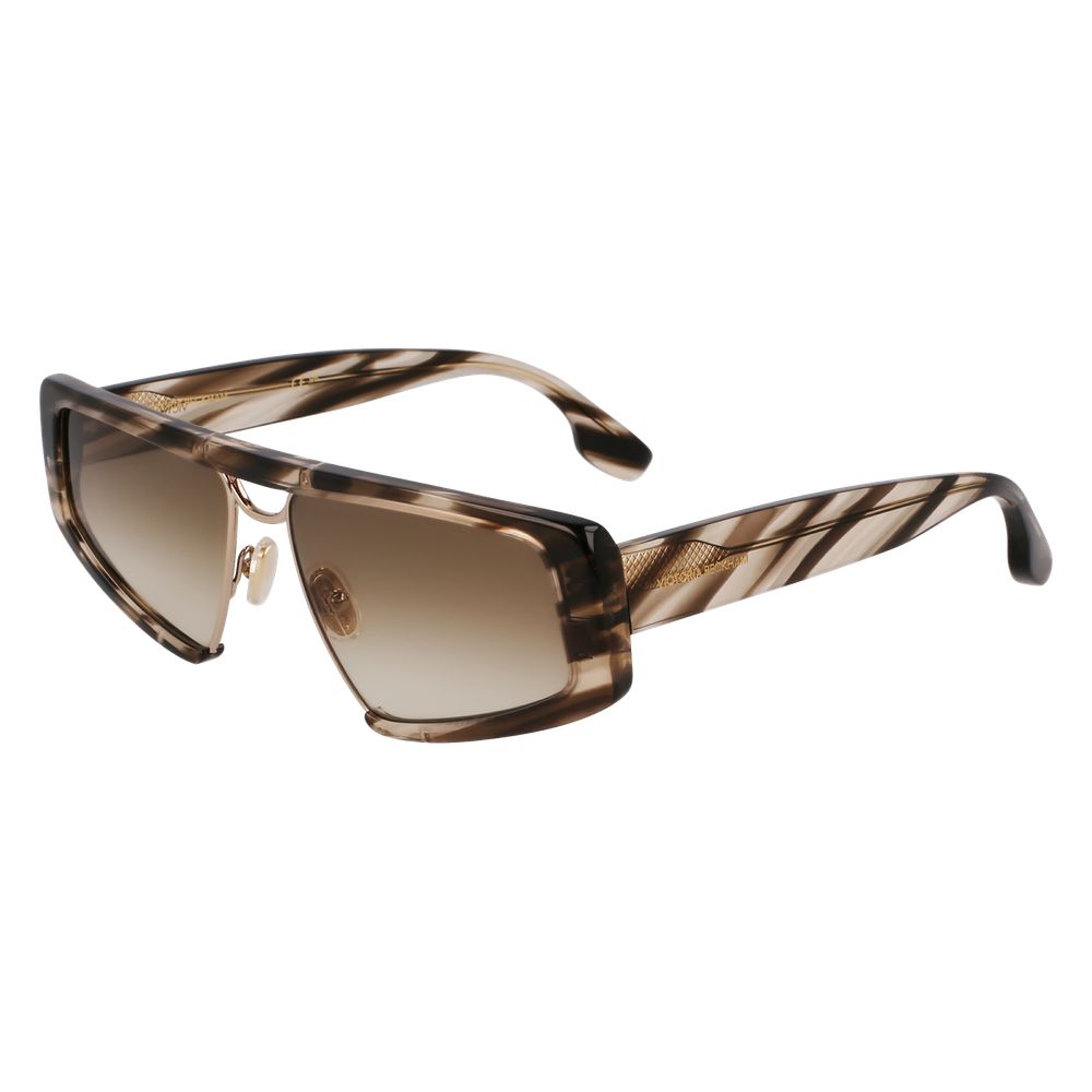Victoria Beckham Brown Metal & Plastic Sunglasses
