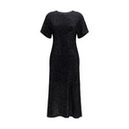 Brunello Cucinelli Black Linen Cocktail Dress