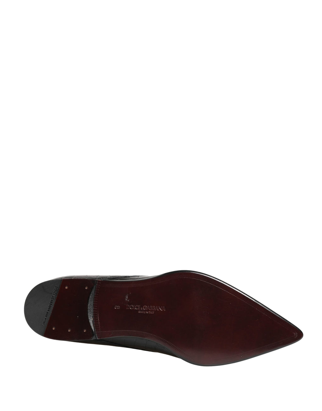 Dolce & Gabbana Black Exotic Leather Derby Men Dress Shoes