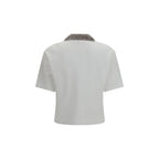 Brunello Cucinelli White Cotton Polo Shirt