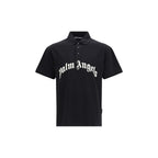 Palm Angels Black Cotton Polo Shirt