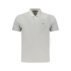 Napapijri Gray Cotton Men's Polo Shirt