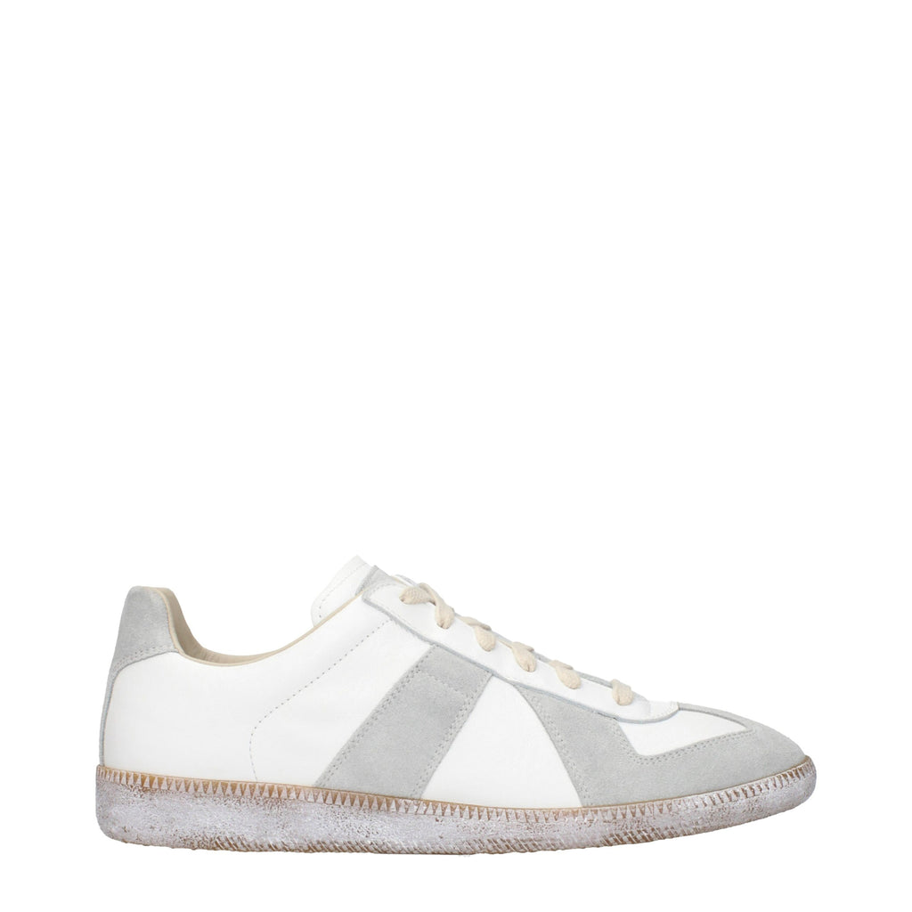 Maison Margiela Blue Leather Athletic Sneakers