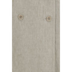 Max Mara Brown Linen Trench Coat