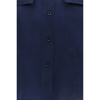 Max Mara Blue Silk Shirt