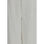Brunello Cucinelli White Cotton Casual Pants