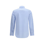 Finamore Blue Cotton Dress Shirt