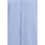 Finamore Blue Cotton Dress Shirt
