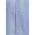 Finamore Blue Cotton Pattern Shirt