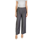 Only Gray Polyester Casual Pants