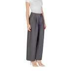 Only Gray Polyester Casual Pants