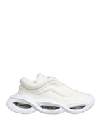 Dolce & Gabbana White Slip On Wave Low Top Sneakers Shoes