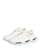 Dolce & Gabbana White Slip On Wave LowTop Sneakers Shoes