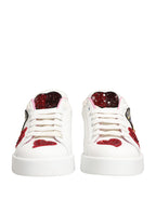 Dolce & Gabbana White Portofino Amore Low Top Sneakers Shoes