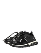 Dolce & Gabbana Black Mesh Sorrento Trekking Sneakers Shoes