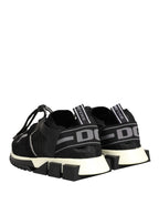 Dolce & Gabbana Black Mesh Sorrento Trekking Sneakers Shoes