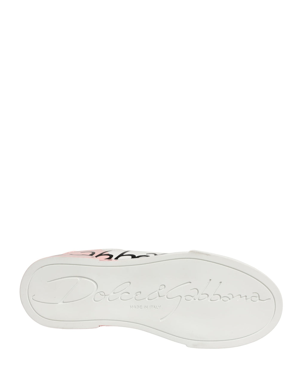 Dolce & Gabbana White Pink Lace Up Low Top Sneakers Shoes